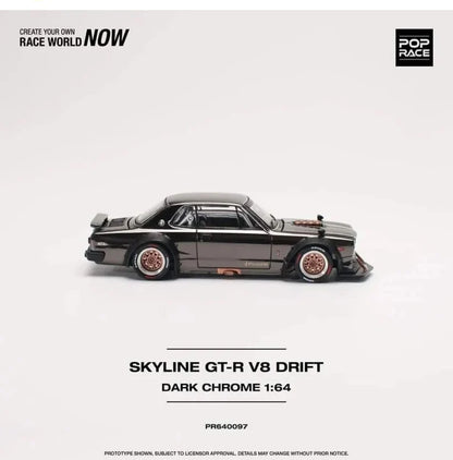 Nissan Skyline GT-R V8 Drift *Hakusaka* (Dark Chrome)