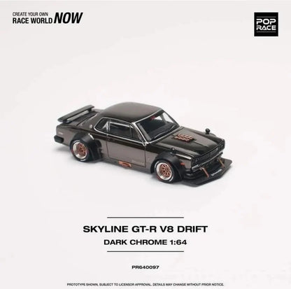 Nissan Skyline GT-R V8 Drift *Hakusaka* (Dark Chrome)