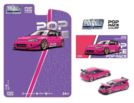 pop race enigma honda pandem civic eg6 pink