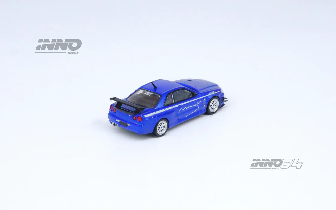 Nissan Skyline GT-R (R34) V-Spec Tuned by *Mines*, Blue
