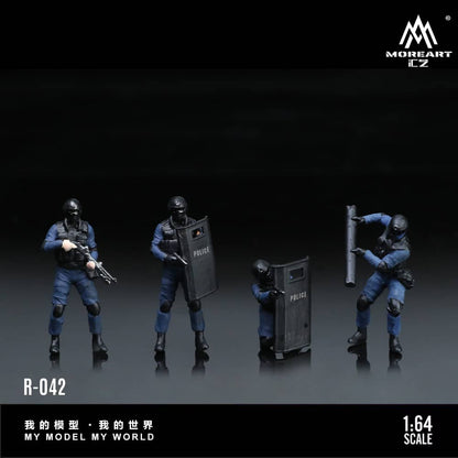 Resin Model Armed Police Doll E Set Set Of 4 Figures