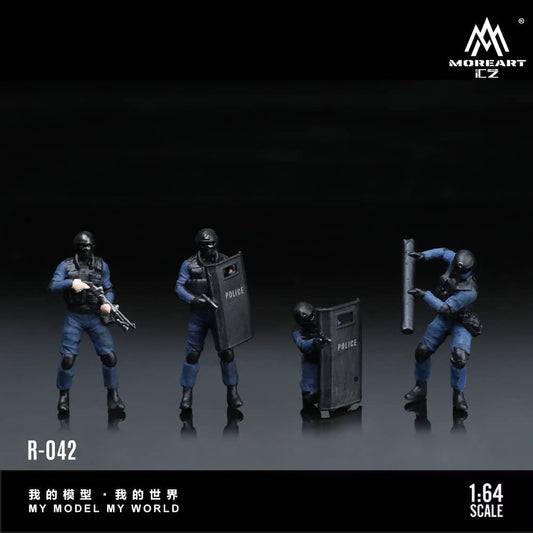 Resin Model Armed Police Doll E Set Set Of 4 Figures