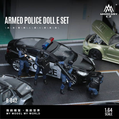Resin Model Armed Police Doll E Set Set Of 4 Figures 4