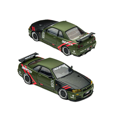 ELŐRENDELÉS - #TM800503 - Time Micro - Nissan Skyline GT-R R34 - NISMO Z-Tune, Matte Green