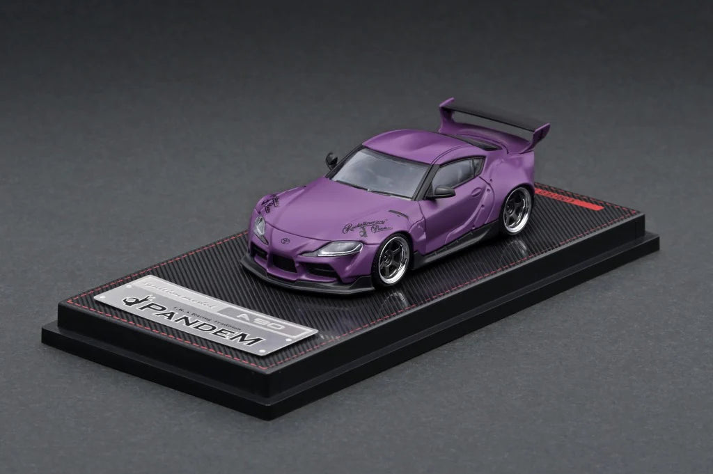 Toyota Pandem Supra A90, matt purple front