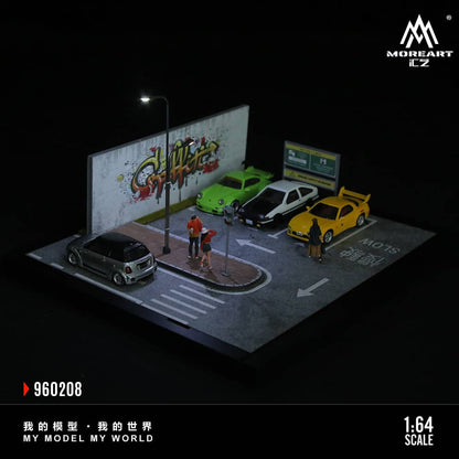 #MO960208 - Assembly Diorama Street Scene Theme 08(Graffiti Wall) with LED Light