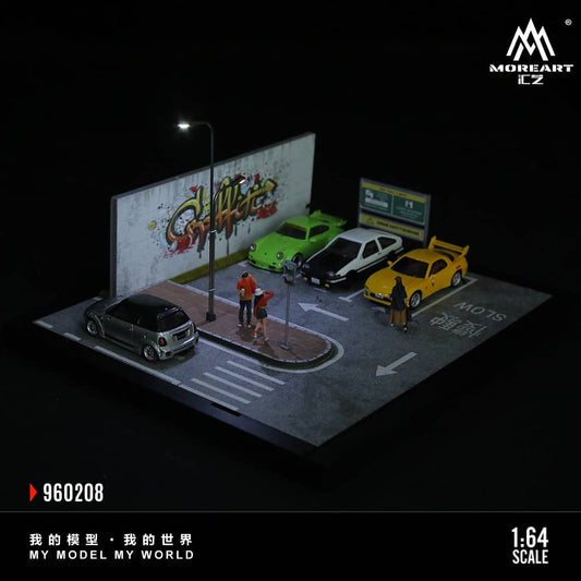 #MO960208 - Assembly Diorama Street Scene Theme 08(Graffiti Wall) with LED Light