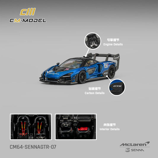 #CM64-SENNAGTR-07 - Senna GTR Metallic Blue 47# Livery