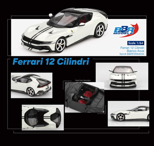 ELŐRENDELÉS - #BBRFER64034 - Ferrari 12 Cilindri, Bianco Avus