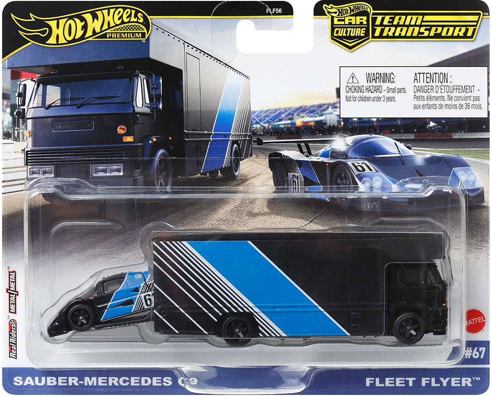 hot wheels team transport 2024 mix 2 sauber-mercedes c9