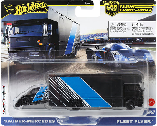 hot wheels team transport 2024 mix 2 sauber-mercedes c9