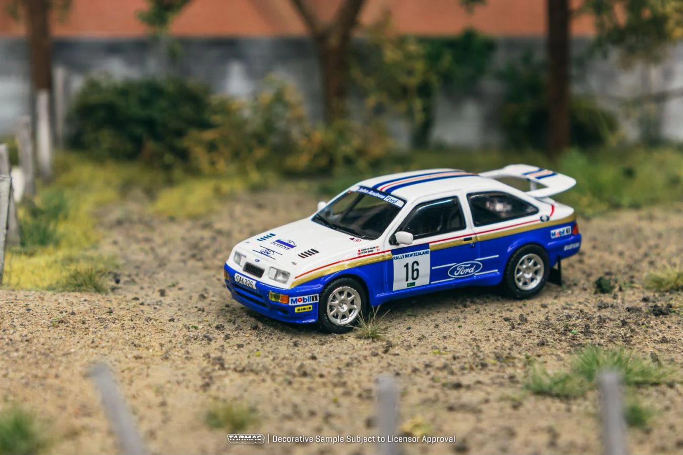 1989 Ford Sierra RS Cosworth #16 Saeed Al-Hajri/Steve Bond Rally of New Zealand, White/Blue