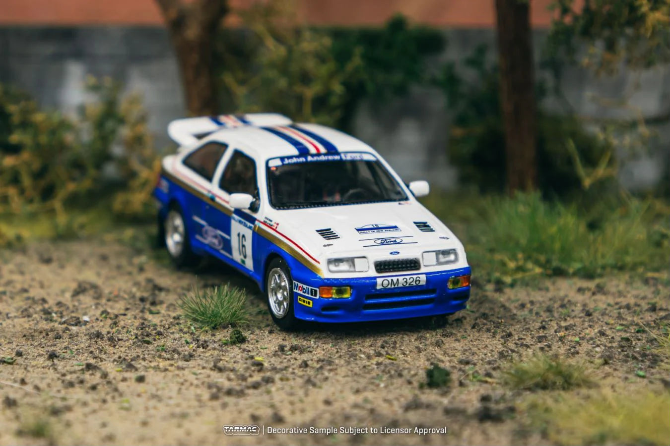 1989 Ford Sierra RS Cosworth #16 Saeed Al-Hajri/Steve Bond Rally of New Zealand, White/Blue
