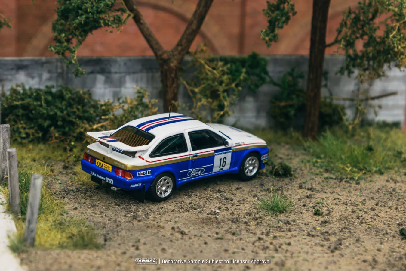 1989 Ford Sierra RS Cosworth #16 Saeed Al-Hajri/Steve Bond Rally of New Zealand, White/Blue