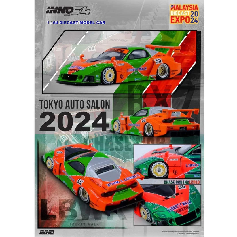 LBWK Mazda RX7 (FD3S) LB Super Silhouette MDX 2024 (Green/Orange)