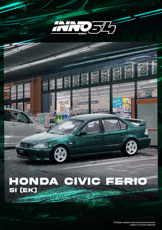 ELŐRENDELÉS - #IN64-EKS-GREEN - Honda Civic Ferio (Si EK), Green