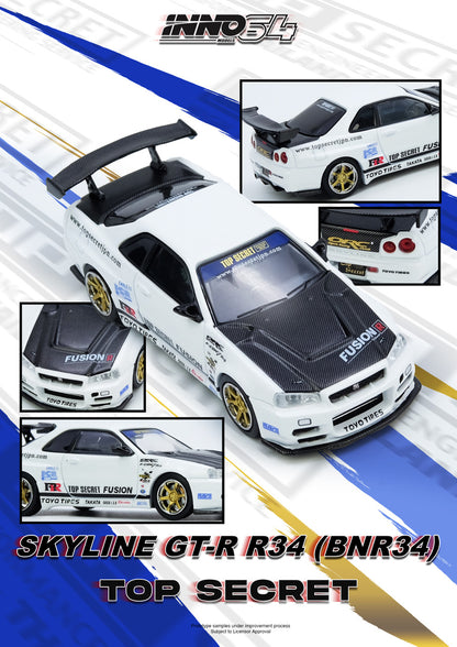 ELŐRENDELÉS - #IN64-R34TS-WHI - Top Secret R34 GT-R,White