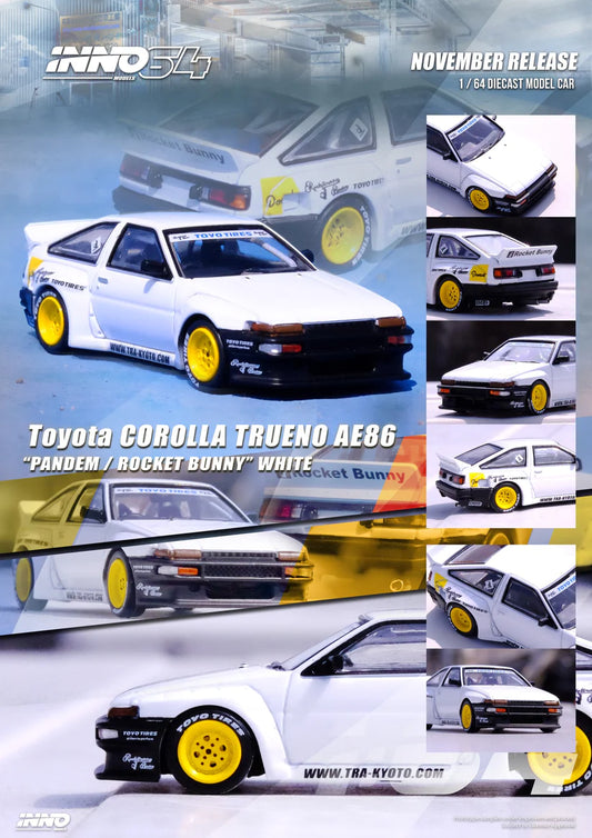 [Előrendelés] Toyota Corolla Trueno AE86 Pandem Rocket Bunny - white