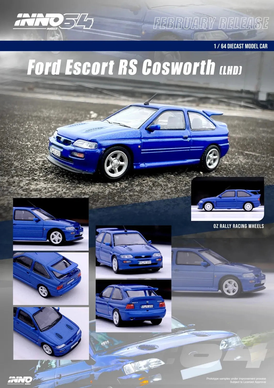 ford escort rs cosworth blue 1