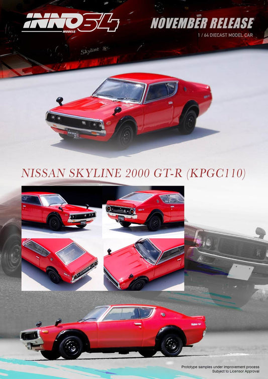 [Előrendelés] Nissan Skyline 2000 GT-R (KPGC110) - red