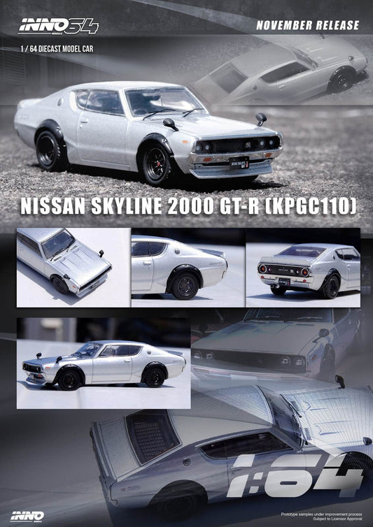 [Előrendelés] Nissan Skyline 2000 GT-R (KPGC110) - silver