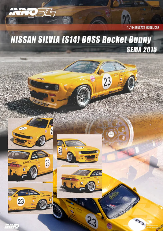 [Előrendelés] 2015 Nissan Silvia (S14) Boss *Rocket Bunny* Sema - yellow