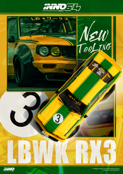 LBWK Mazda RX3 Savanna - yellow/greena