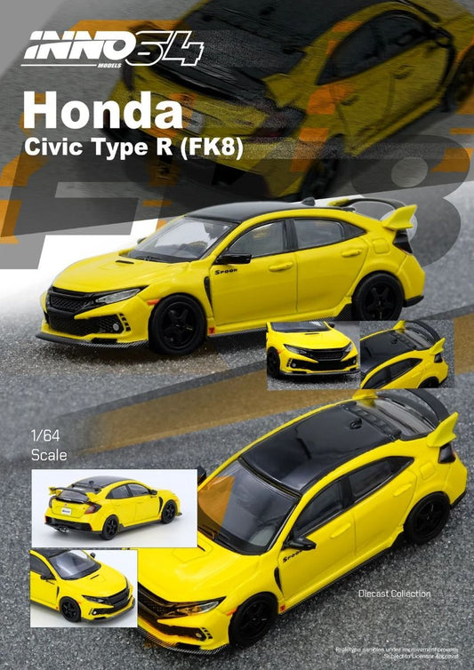 ELŐRENDELÉS - #IN64-FK8-YL - Honda Civic Type-R (FK8), Yellow
