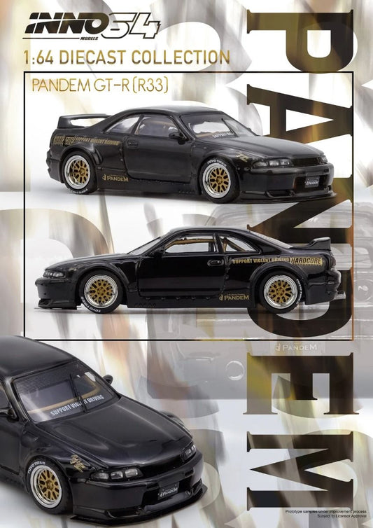 ELŐRENDELÉS - #IN64-R33P-BLA - Nissan Pandem GT-R (BCNR33), Black