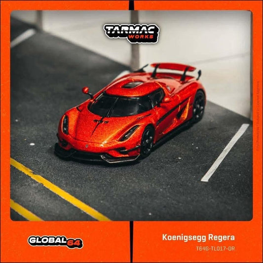 ELŐRENDELÉS - #TC-T64G-TL017-OR - Koenigsegg Regera, Orange Metallic/Black Stripes