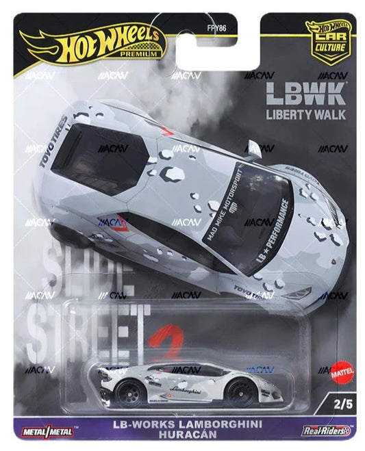 hot wheels car culture slide street ii lb-works lamborghini huracan