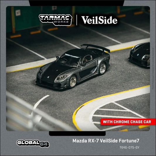 ELŐRENDELÉS - #TC-T64G-075-GY - Mazda RX-7 VeilSide Fortune7 Grey Metallic/Black