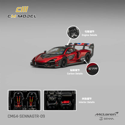 #CM64-SENNAGTR-09 McLaren Senna GTR Metallic Red