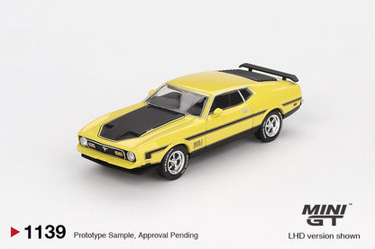 ELŐRENDELÉS - #MGT01139-BL - Bliszteres - Ford Mustang Mach 1 Grabber Yellow 1971