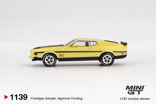 ELŐRENDELÉS - #MGT01139-BL - Bliszteres - Ford Mustang Mach 1 Grabber Yellow 1971