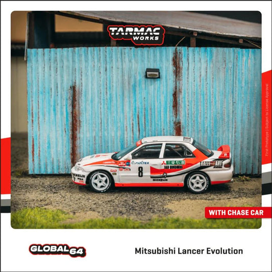 Mitsubishi Lancer Evolution, #8 K.Eriksson/S. Parmander Rally Monte Carlo 1993, White/Red