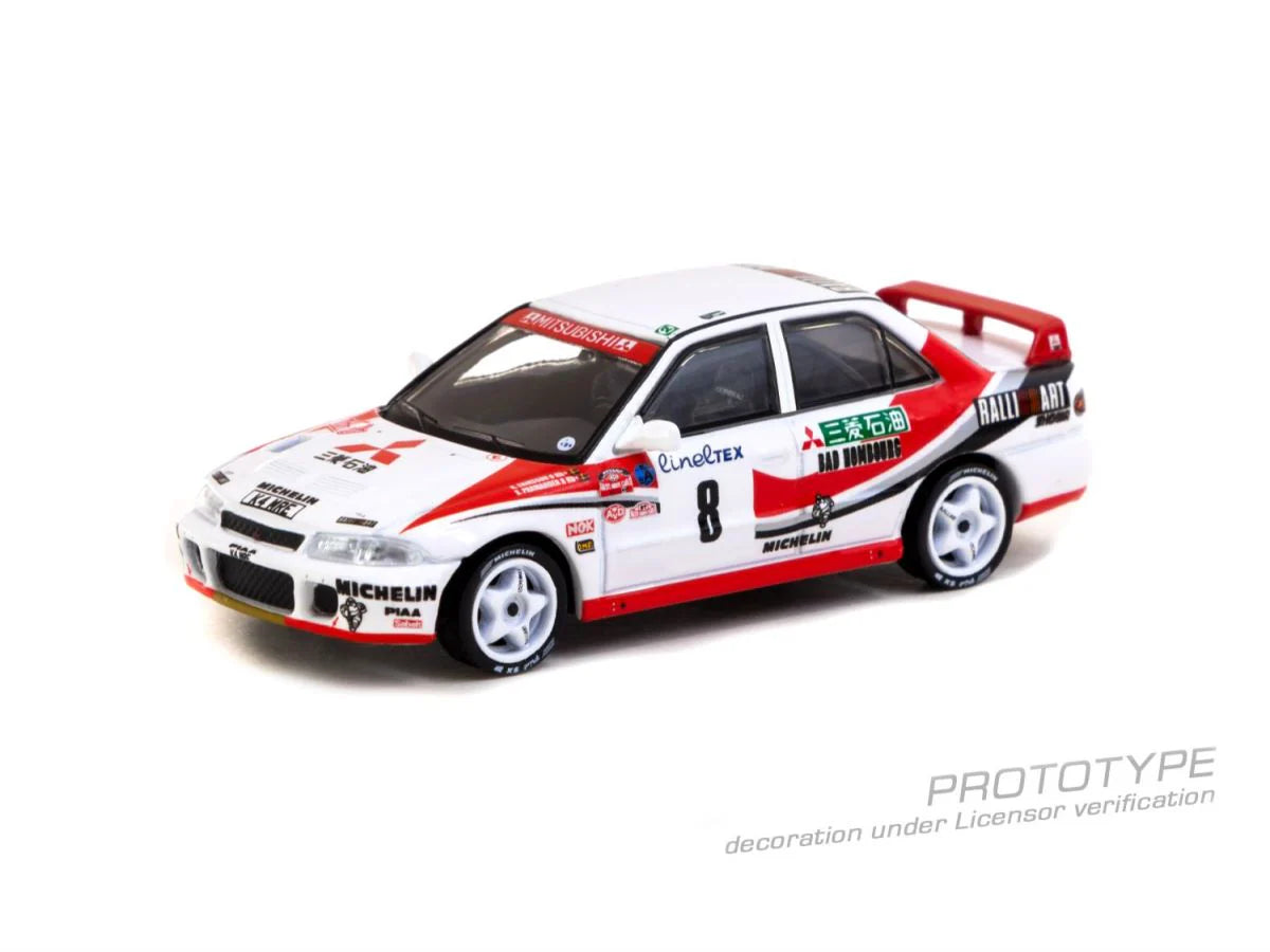 Mitsubishi Lancer Evolution, #8 K.Eriksson/S. Parmander Rally Monte Carlo 1993, White/Red