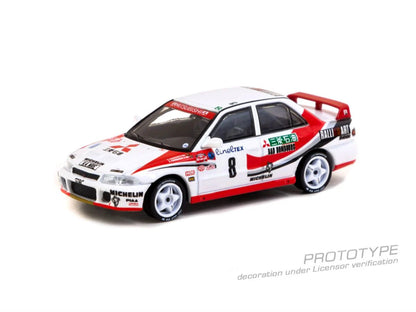 Mitsubishi Lancer Evolution, #8 K.Eriksson/S. Parmander Rally Monte Carlo 1993, White/Red