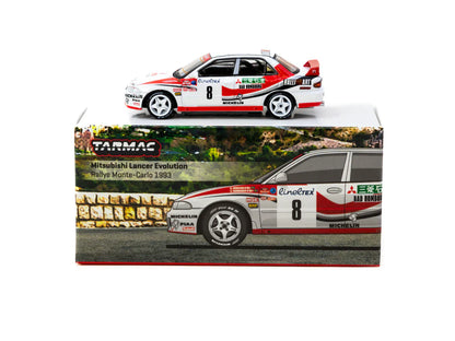 Mitsubishi Lancer Evolution, #8 K.Eriksson/S. Parmander Rally Monte Carlo 1993, White/Red
