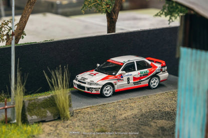 Mitsubishi Lancer Evolution, #8 K.Eriksson/S. Parmander Rally Monte Carlo 1993, White/Red