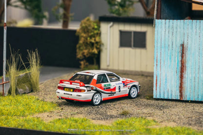 Mitsubishi Lancer Evolution, #8 K.Eriksson/S. Parmander Rally Monte Carlo 1993, White/Red