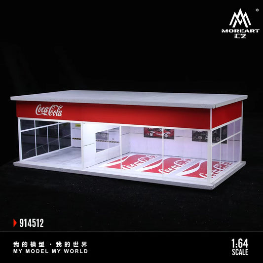 ELŐRENDELÉS - #MO914512 - Assembly Diorama - Auto Showroom with LED light, Coca Cola