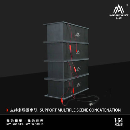 #MO914903 - Simple Assembly Diorama Parking Lot Theme with LED Light - C