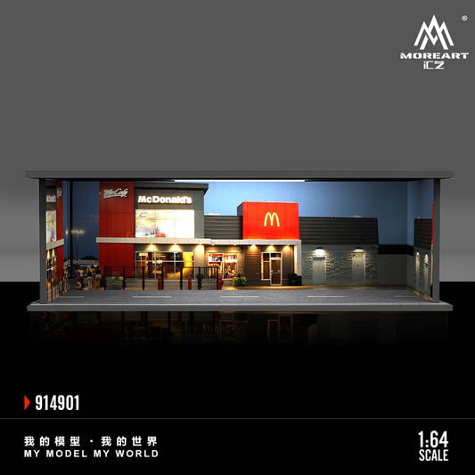 #MO914901 - Simple Assembly Diorama Parking Lot Theme with LED Light - A