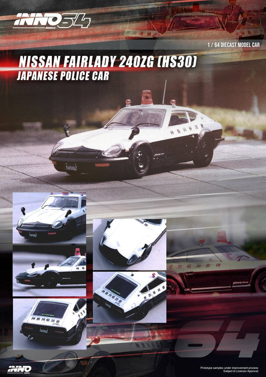 [Előrendelés] Nissan Fairlady 240ZG (HS30) *Japanese Police Car* - white/black