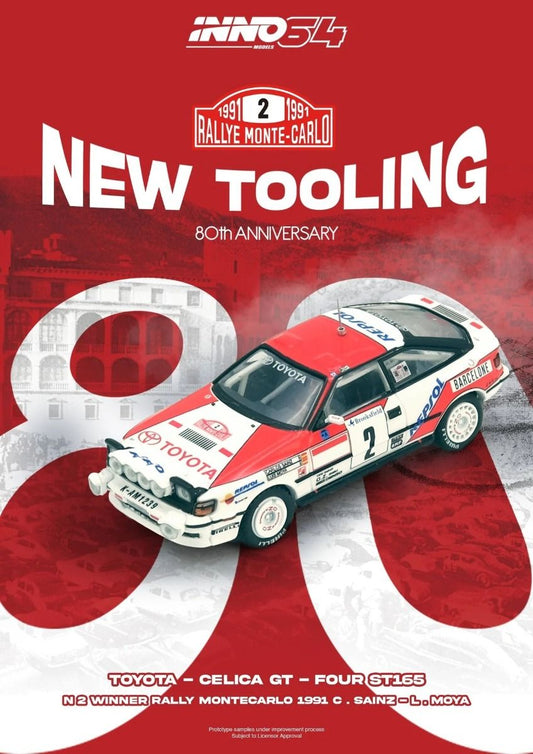 ELŐRENDELÉS - #IN64-ST165R-91MCW - Toyota Celica GT-Four (ST165) - Winner Rally Monte Carlo 1991, White/Red
