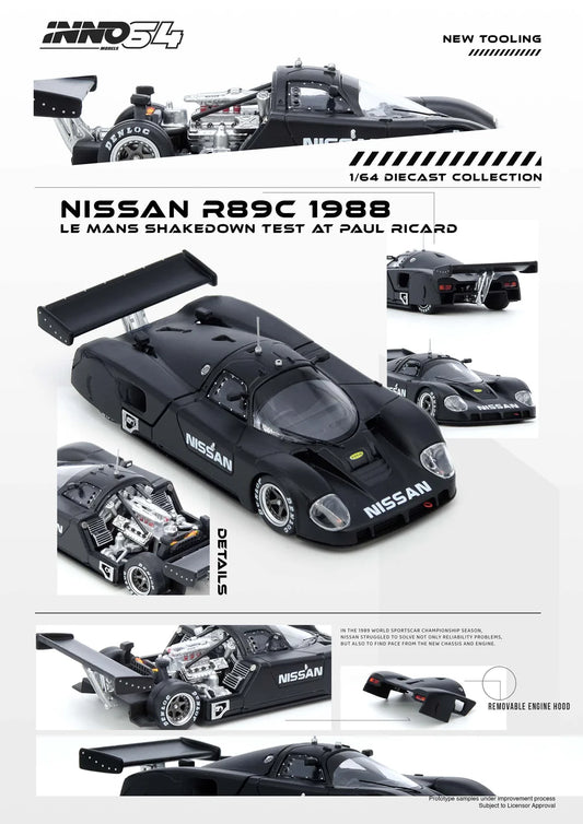 1988 Nissan R8C Le Mans Shakedown Test At Paul Ricard, Fekete