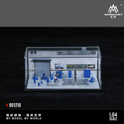 #MO901210 - One-Piece Diorama Auto Repair WorkShop B - Kék
