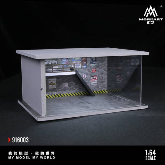 ELŐRENDELÉS - #MO916003 - Assembly Diorama Parking Lot Theme with LED Light Auto Garage Livery - B