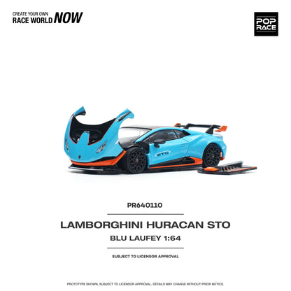 Lamborghini Huracan STO, Blu Laufey/Arancio Xanto